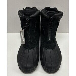 Totes Glacier-Zip men size 13M black suede man made material upper